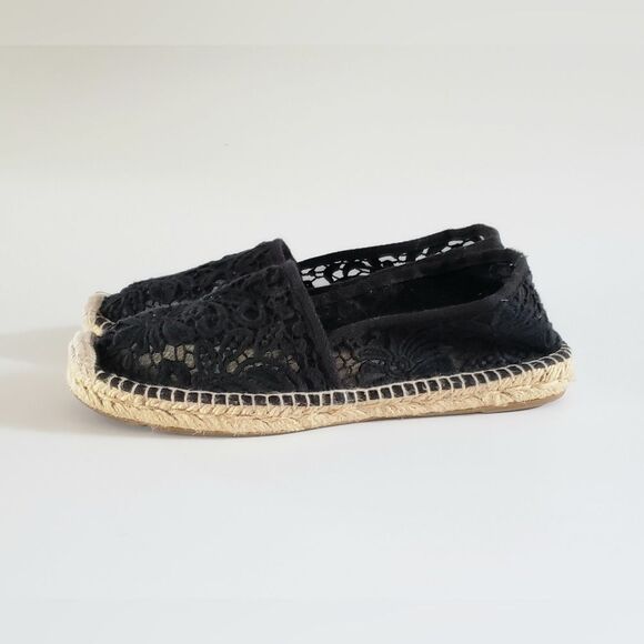 Tory Burch Abbe Lace Espadrille Slip On Women's Shoe Size 8 - Picture 2 of 11